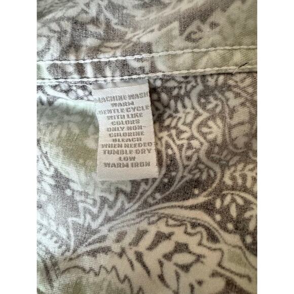 Charter Club Floral Paisley Button Down Shirt Jacket Green Brown Women’s Size S - Picture 4 of 4